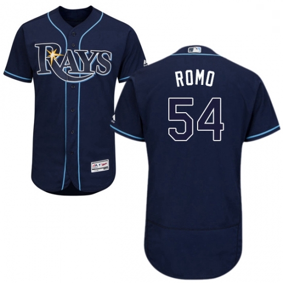 Mens Majestic Tampa Bay Rays 54 Sergio Romo Navy Blue Flexbase Authentic Collection MLB Jersey Mens Majestic Tampa Bay Rays 54 Sergio Romo Navy Blue Flexbase Authentic Collection MLB Jersey