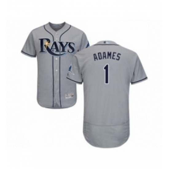 Mens Tampa Bay Rays 1 Willy Adames Grey Road Flex Base Authentic Collection Baseball Jersey Mens Tampa Bay Rays 1 Willy Adames Grey Road Flex Base Authentic Collection Baseball Jersey