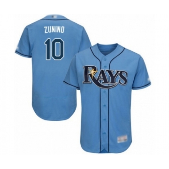 Men's Tampa Bay Rays #10 Mike Zunino Columbia Alternate Flex Base Authentic Collection Baseball Player Jersey Men's Tampa Bay Rays #10 Mike Zunino Columbia Alternate Flex Base Authentic Collection Baseball Player Jersey