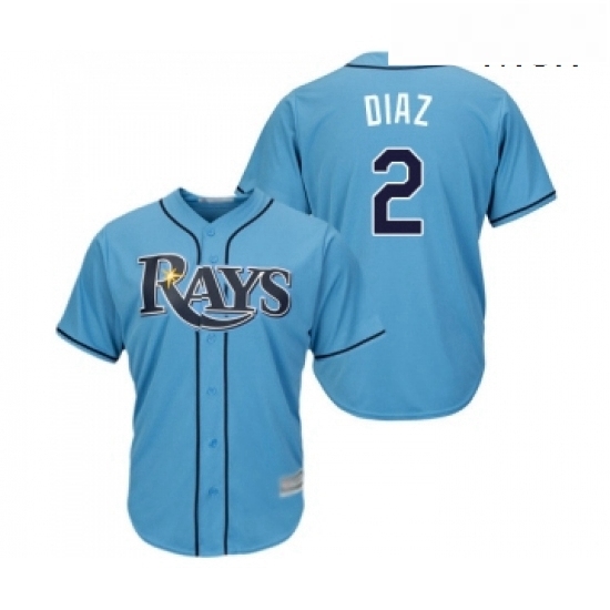 Mens Tampa Bay Rays 2 Yandy Diaz Replica Light Blue Alternate 2 Cool Base Baseball Jersey Mens Tampa Bay Rays 2 Yandy Diaz Replica Light Blue Alternate 2 Cool Base Baseball Jersey