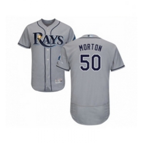 Mens Tampa Bay Rays 50 Charlie Morton Grey Road Flex Base Authentic Collection Baseball Jersey Mens Tampa Bay Rays 50 Charlie Morton Grey Road Flex Base Authentic Collection Baseball Jersey