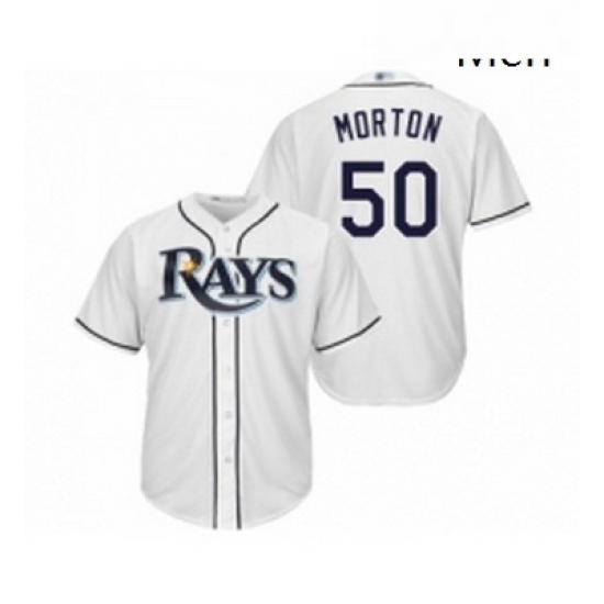 Mens Tampa Bay Rays 50 Charlie Morton Replica White Home Cool Base Baseball Jersey Mens Tampa Bay Rays 50 Charlie Morton Replica White Home Cool Base Baseball Jersey