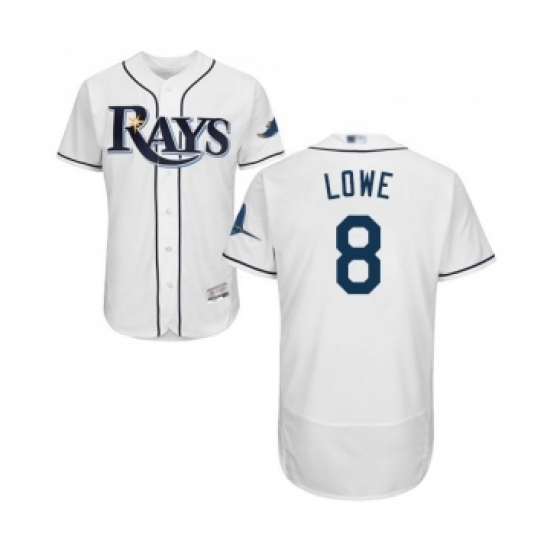 Mens Tampa Bay Rays 8 Brandon Lowe Home White Home Flex Base Authentic Collection Baseball Jersey Mens Tampa Bay Rays 8 Brandon Lowe Home White Home Flex Base Authentic Collection Baseball Jersey