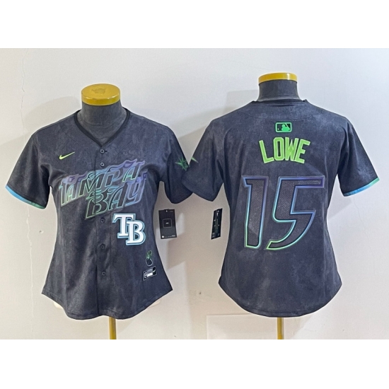 Women Tampa Bay Rays 15 Josh Lowe Charcoal 2024 City Connect Limited Stitched Baseball Jersey 3 Women Tampa Bay Rays 15 Josh Lowe Charcoal 2024 City Connect Limited Stitched Baseball Jersey 3