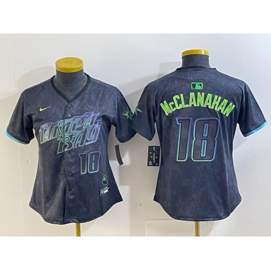 Women Tampa Bay Rays 18 Shane McClanahan Charcoal 2024 City Connect Limited jerseys 4 Women Tampa Bay Rays 18 Shane McClanahan Charcoal 2024 City Connect Limited jerseys 4