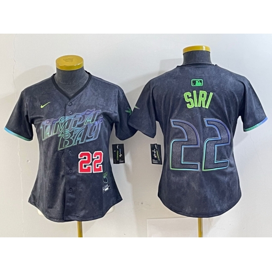 Women Tampa Bay Rays 22 Jose Siri Charcoal 2024 City Connect Limited Stitched Baseball Jersey 2 Women Tampa Bay Rays 22 Jose Siri Charcoal 2024 City Connect Limited Stitched Baseball Jersey 2