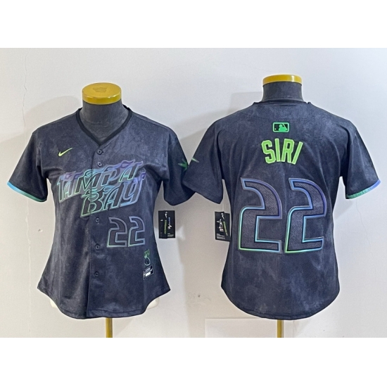 Women Tampa Bay Rays 22 Jose Siri Charcoal 2024 City Connect Limited Stitched Baseball Jersey 3 Women Tampa Bay Rays 22 Jose Siri Charcoal 2024 City Connect Limited Stitched Baseball Jersey 3