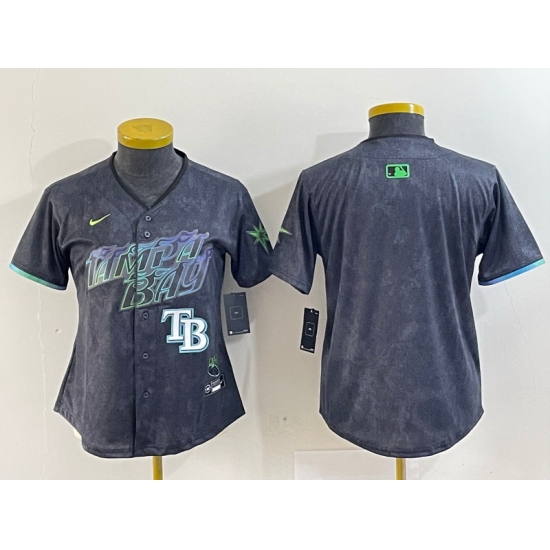 Women Tampa Bay Rays Team Big Logo Charcoal 2024 City Connect Limited Stitched Baseball JerseyS 3 Women Tampa Bay Rays Team Big Logo Charcoal 2024 City Connect Limited Stitched Baseball JerseyS 3