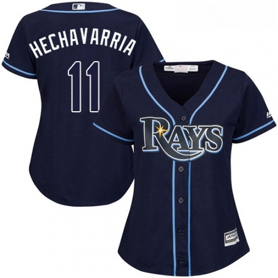 Womens Majestic Tampa Bay Rays 11 Adeiny Hechavarria Replica Navy Blue Alternate Cool Base MLB Jersey Womens Majestic Tampa Bay Rays 11 Adeiny Hechavarria Replica Navy Blue Alternate Cool Base MLB Jersey