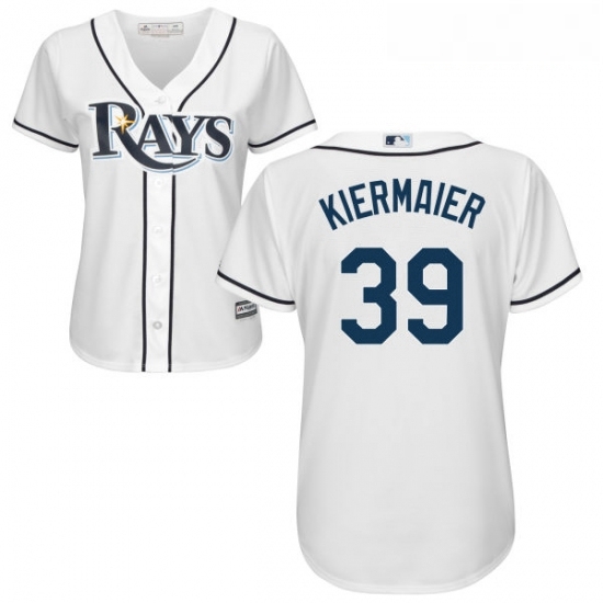 Womens Majestic Tampa Bay Rays 39 Kevin Kiermaier Replica White Home Cool Base MLB Jersey Womens Majestic Tampa Bay Rays 39 Kevin Kiermaier Replica White Home Cool Base MLB Jersey