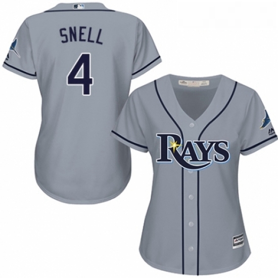 Womens Majestic Tampa Bay Rays 4 Blake Snell Authentic Grey Road Cool Base MLB Jersey Womens Majestic Tampa Bay Rays 4 Blake Snell Authentic Grey Road Cool Base MLB Jersey