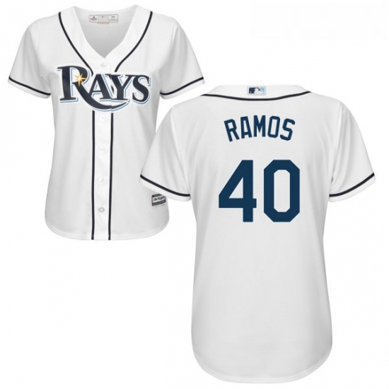 Womens Majestic Tampa Bay Rays 40 Wilson Ramos Replica White Home Cool Base MLB Jersey Womens Majestic Tampa Bay Rays 40 Wilson Ramos Replica White Home Cool Base MLB Jersey