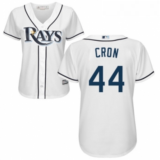 Womens Majestic Tampa Bay Rays 44 C J Cron Authentic White Home Cool Base MLB Jersey Womens Majestic Tampa Bay Rays 44 C J Cron Authentic White Home Cool Base MLB Jersey