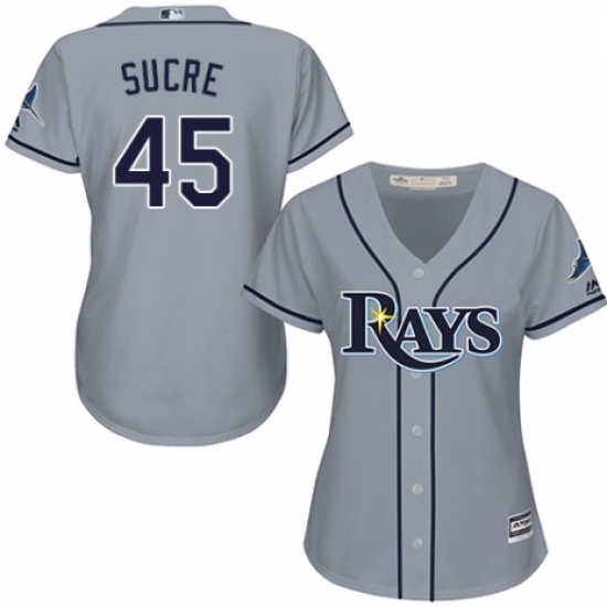 Womens Majestic Tampa Bay Rays 45 Jesus Sucre Authentic Grey Road Cool Base MLB Jersey Womens Majestic Tampa Bay Rays 45 Jesus Sucre Authentic Grey Road Cool Base MLB Jersey