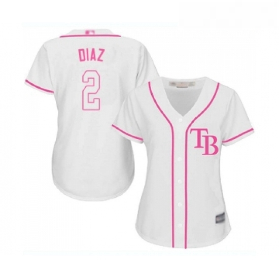 Womens Tampa Bay Rays 2 Yandy Diaz Replica White Fashion Cool Base Baseball Jersey Womens Tampa Bay Rays 2 Yandy Diaz Replica White Fashion Cool Base Baseball Jersey