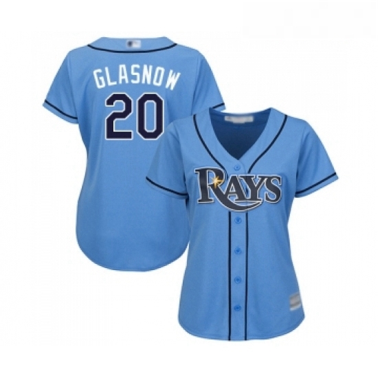 Womens Tampa Bay Rays 20 Tyler Glasnow Replica Light Blue Alternate 2 Cool Base Baseball Jersey Womens Tampa Bay Rays 20 Tyler Glasnow Replica Light Blue Alternate 2 Cool Base Baseball Jersey
