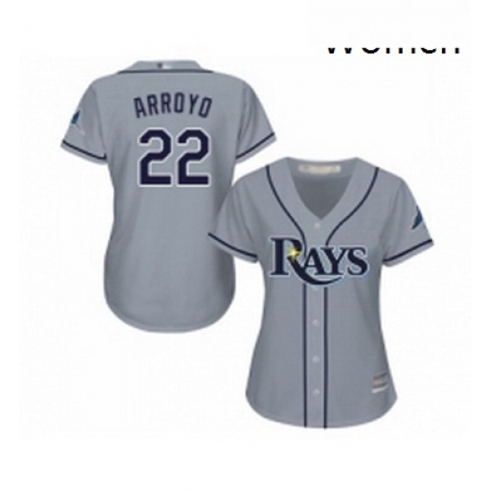 Womens Tampa Bay Rays 22 Christian Arroyo Replica Grey Road Cool Base Baseball Jersey Womens Tampa Bay Rays 22 Christian Arroyo Replica Grey Road Cool Base Baseball Jersey