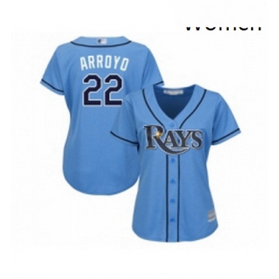 Womens Tampa Bay Rays 22 Christian Arroyo Replica Light Blue Alternate 2 Cool Base Baseball Jersey Womens Tampa Bay Rays 22 Christian Arroyo Replica Light Blue Alternate 2 Cool Base Baseball Jersey