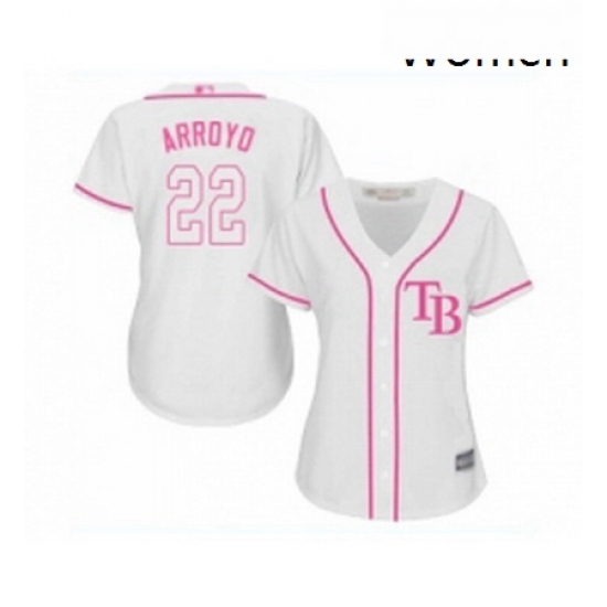 Womens Tampa Bay Rays 22 Christian Arroyo Replica White Fashion Cool Base Baseball Jersey Womens Tampa Bay Rays 22 Christian Arroyo Replica White Fashion Cool Base Baseball Jersey