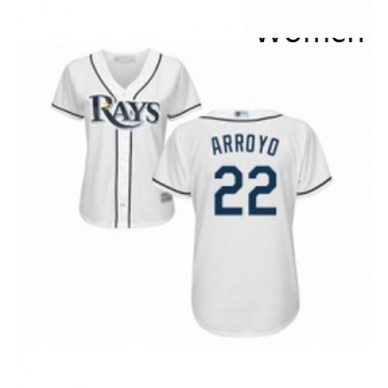 Womens Tampa Bay Rays 22 Christian Arroyo Replica White Home Cool Base Baseball Jersey Womens Tampa Bay Rays 22 Christian Arroyo Replica White Home Cool Base Baseball Jersey