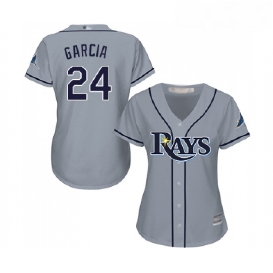 Womens Tampa Bay Rays 24 Avisail Garcia Replica Grey Road Cool Base Baseball Jersey Womens Tampa Bay Rays 24 Avisail Garcia Replica Grey Road Cool Base Baseball Jersey