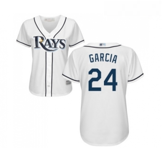 Womens Tampa Bay Rays 24 Avisail Garcia Replica White Home Cool Base Baseball Jersey Womens Tampa Bay Rays 24 Avisail Garcia Replica White Home Cool Base Baseball Jersey