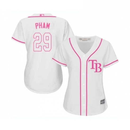 Womens Tampa Bay Rays 29 Tommy Pham Replica White Fashion Cool Base Baseball Jersey Womens Tampa Bay Rays 29 Tommy Pham Replica White Fashion Cool Base Baseball Jersey