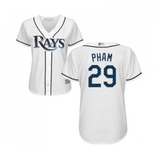 Womens Tampa Bay Rays 29 Tommy Pham Replica White Home Cool Base Baseball Jersey Womens Tampa Bay Rays 29 Tommy Pham Replica White Home Cool Base Baseball Jersey