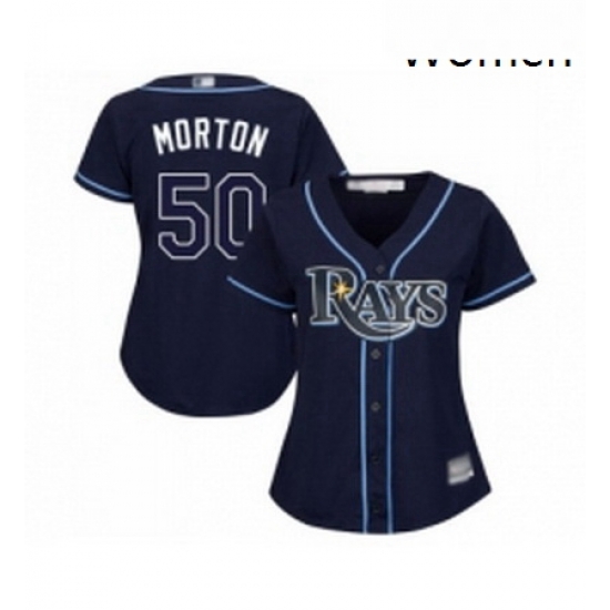 Womens Tampa Bay Rays 50 Charlie Morton Replica Navy Blue Alternate Cool Base Baseball Jersey Womens Tampa Bay Rays 50 Charlie Morton Replica Navy Blue Alternate Cool Base Baseball Jersey