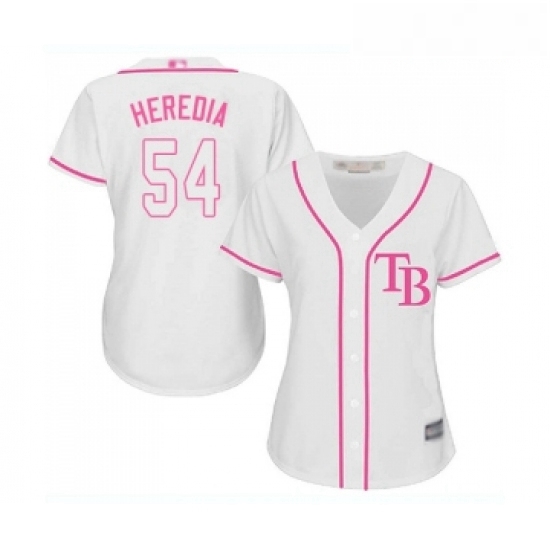 Womens Tampa Bay Rays 54 Guillermo Heredia Replica White Fashion Cool Base Baseball Jersey Womens Tampa Bay Rays 54 Guillermo Heredia Replica White Fashion Cool Base Baseball Jersey