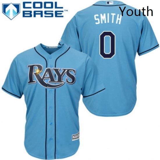 Youth Majestic Tampa Bay Rays 0 Mallex Smith Authentic Light Blue Alternate 2 Cool Base MLB Jersey Youth Majestic Tampa Bay Rays 0 Mallex Smith Authentic Light Blue Alternate 2 Cool Base MLB Jersey