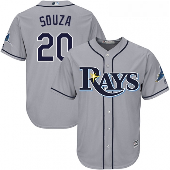 Youth Majestic Tampa Bay Rays 20 Steven Souza Replica Grey Road Cool Base MLB Jersey Youth Majestic Tampa Bay Rays 20 Steven Souza Replica Grey Road Cool Base MLB Jersey