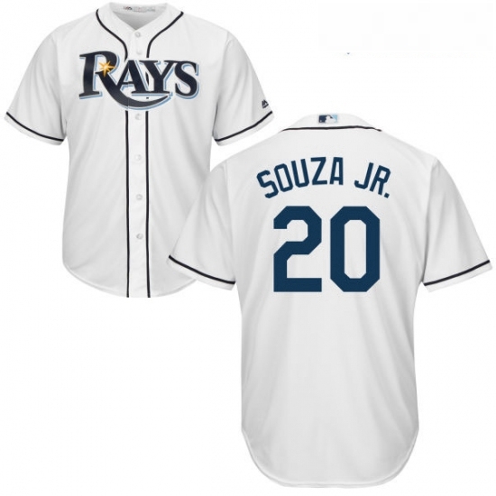 Youth Majestic Tampa Bay Rays 20 Steven Souza Replica White Home Cool Base MLB Jersey Youth Majestic Tampa Bay Rays 20 Steven Souza Replica White Home Cool Base MLB Jersey