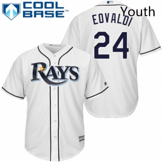 Youth Majestic Tampa Bay Rays 24 Nathan Eovaldi Authentic White Home Cool Base MLB Jersey Youth Majestic Tampa Bay Rays 24 Nathan Eovaldi Authentic White Home Cool Base MLB Jersey