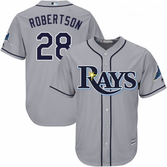 Youth Majestic Tampa Bay Rays 28 Daniel Robertson Replica Grey Road Cool Base MLB Jersey Youth Majestic Tampa Bay Rays 28 Daniel Robertson Replica Grey Road Cool Base MLB Jersey