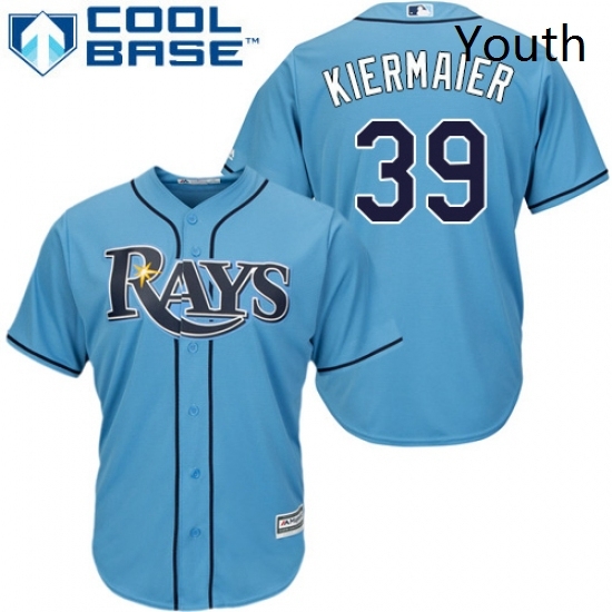 Youth Majestic Tampa Bay Rays 39 Kevin Kiermaier Replica Light Blue Alternate 2 Cool Base MLB Jersey Youth Majestic Tampa Bay Rays 39 Kevin Kiermaier Replica Light Blue Alternate 2 Cool Base MLB Jersey