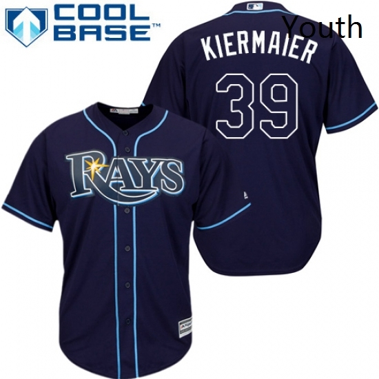 Youth Majestic Tampa Bay Rays 39 Kevin Kiermaier Replica Navy Blue Alternate Cool Base MLB Jersey Youth Majestic Tampa Bay Rays 39 Kevin Kiermaier Replica Navy Blue Alternate Cool Base MLB Jersey