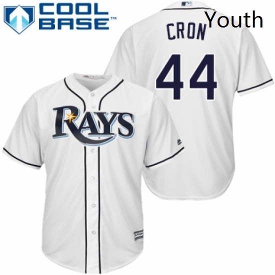 Youth Majestic Tampa Bay Rays 44 C J Cron Replica White Home Cool Base MLB Jersey Youth Majestic Tampa Bay Rays 44 C J Cron Replica White Home Cool Base MLB Jersey