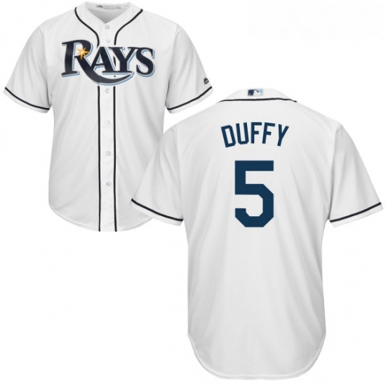 Youth Majestic Tampa Bay Rays 5 Matt Duffy Authentic White Home Cool Base MLB Jersey Youth Majestic Tampa Bay Rays 5 Matt Duffy Authentic White Home Cool Base MLB Jersey