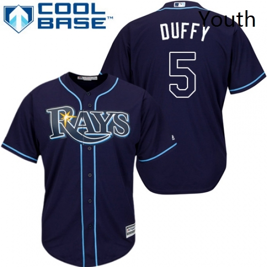 Youth Majestic Tampa Bay Rays 5 Matt Duffy Replica Navy Blue Alternate Cool Base MLB Jersey Youth Majestic Tampa Bay Rays 5 Matt Duffy Replica Navy Blue Alternate Cool Base MLB Jersey