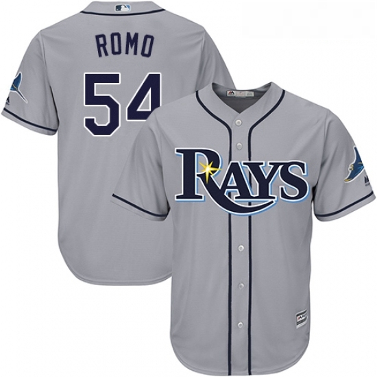 Youth Majestic Tampa Bay Rays 54 Sergio Romo Replica Grey Road Cool Base MLB Jersey Youth Majestic Tampa Bay Rays 54 Sergio Romo Replica Grey Road Cool Base MLB Jersey