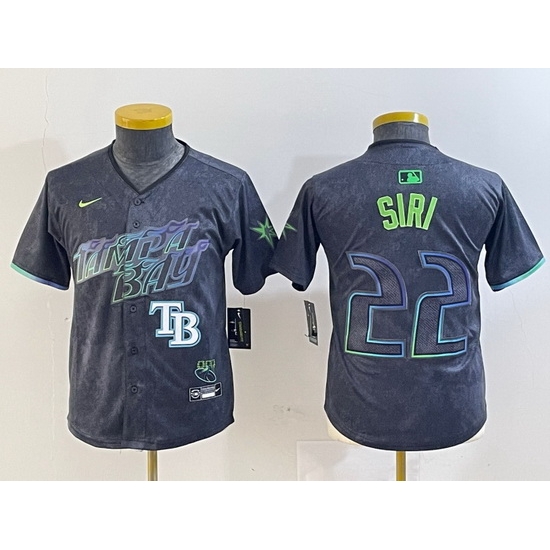 Youth Tampa Bay Rays 22 Jose Siri Charcoal 2024 City Connect Limited Stitched Baseball Jersey 1 Youth Tampa Bay Rays 22 Jose Siri Charcoal 2024 City Connect Limited Stitched Baseball Jersey 1