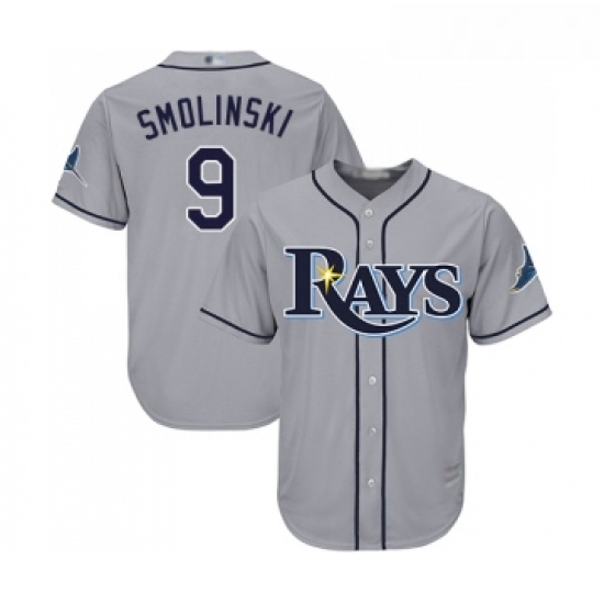Youth Tampa Bay Rays 9 Jake Smolinski Replica Grey Road Cool Base Baseball Jersey Youth Tampa Bay Rays 9 Jake Smolinski Replica Grey Road Cool Base Baseball Jersey