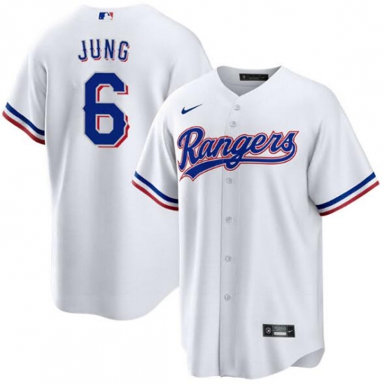 Men Nike Texas Rangers Josh Jung #6 White Cool Base Stitched MLB Jersey Men Nike Texas Rangers Josh Jung #6 White Cool Base Stitched MLB Jersey