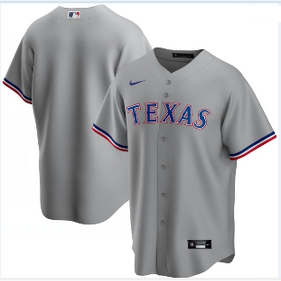 Men Nike Texas Rangers Road Replica Blank Team Gray Jersey Men Nike Texas Rangers Road Replica Blank Team Gray Jersey