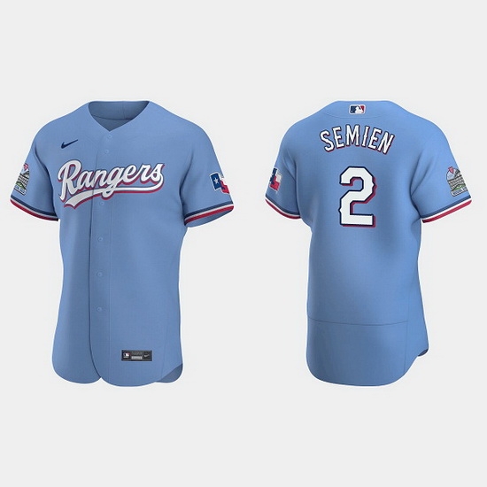 Men Texas Rangers 2 Marcus Semien Light Blue Flex Base Stitched jersey Men Texas Rangers 2 Marcus Semien Light Blue Flex Base Stitched jersey