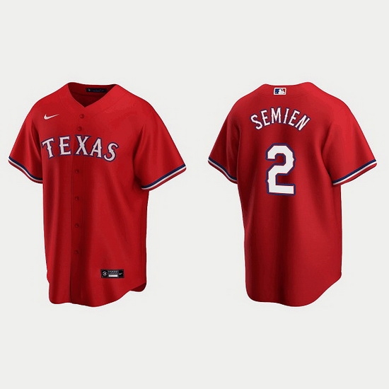 Men Texas Rangers 2 Marcus Semien Red Cool Base Stitched Baseball jersey Men Texas Rangers 2 Marcus Semien Red Cool Base Stitched Baseball jersey