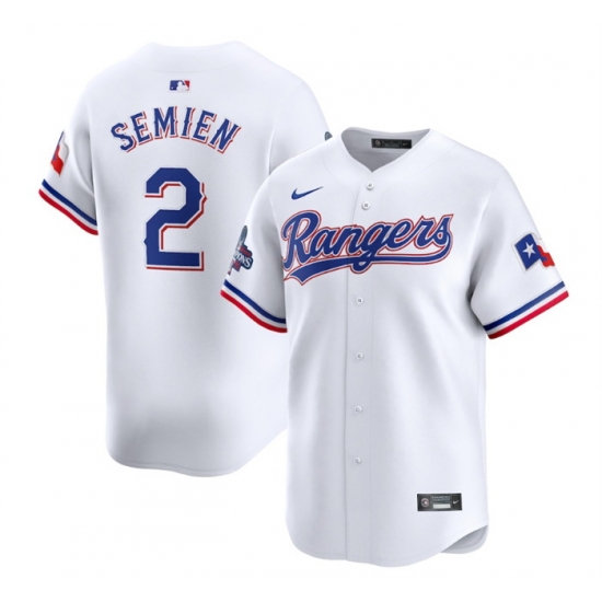 Men Texas Rangers 2 Marcus Semien White 2023 World Series Champions Stitched Baseball Jersey Men Texas Rangers 2 Marcus Semien White 2023 World Series Champions Stitched Baseball Jersey