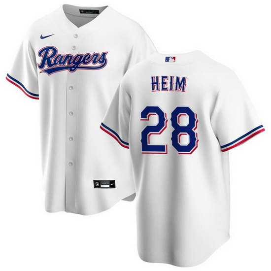 Men Texas Rangers 28 Jonah Heim White Cool Base Stitched Baseball Jersey Men Texas Rangers 28 Jonah Heim White Cool Base Stitched Baseball Jersey