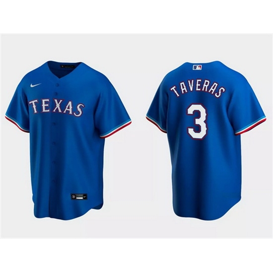 Men Texas Rangers 3 Leody Taveras Royal Cool Base Stitched Baseball Jersey Men Texas Rangers 3 Leody Taveras Royal Cool Base Stitched Baseball Jersey